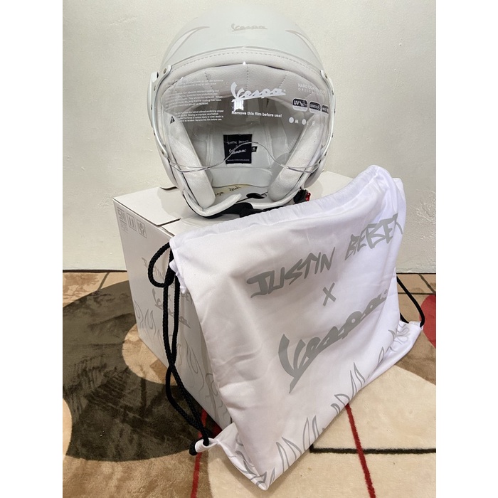 ✨Termurah Helm Vespa Justin Bieber Original Xl Bonus Gloves Justin Bieber Terbaru