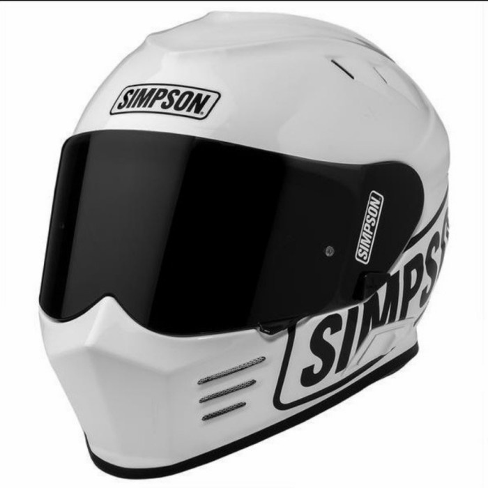 ✨Termurah Simpson Ghost Bandit Logo White  Helm Full Face Simpson Original Berkualitas