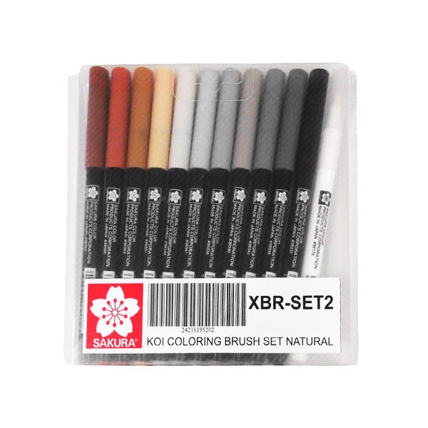 

Gaya Sakura Koi Coloring Brush Pen 12 Natural Color Set