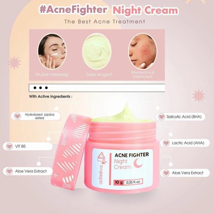 night cream acne by Adeeva skincare