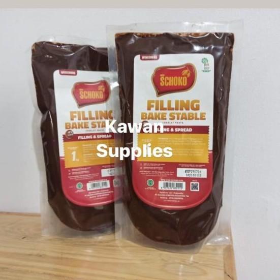 

SCHOKO CHOCO FILLING BAKE STABLE 1KG ISIAN DAN OLESAN COKLAT ROTI Best Seller
