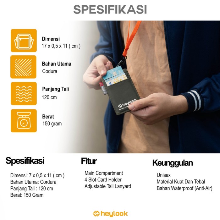 

ID CARD HOLDER NAME TAG NECK BAG DOMPET KARTU ATM PRIA WANITA