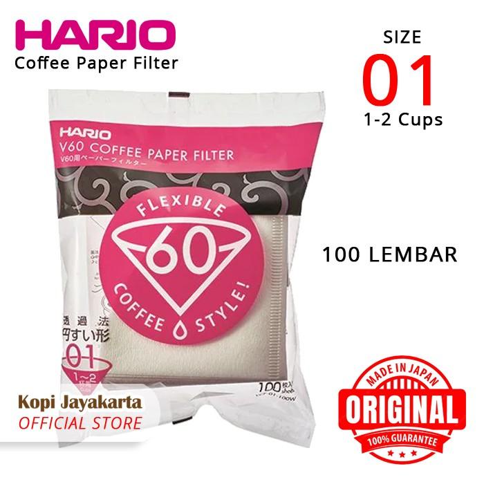 

Saringan Kopi Hario V60 Coffee Paper Filter isi 100 Lembar VCF-01-100W