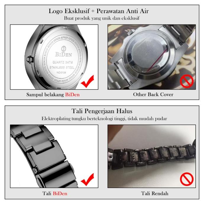 jam tangan pria BIDEN Bisnis Mewah Otomatis Date Tahan Air Kuarsa jam