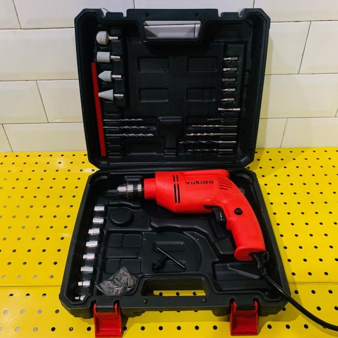 MESIN BOR LISTRIK SET 10MM FULL TEMBAGA BOR TANGAN BOLAK BALIK YUKIDO RIBKAMASYA0
