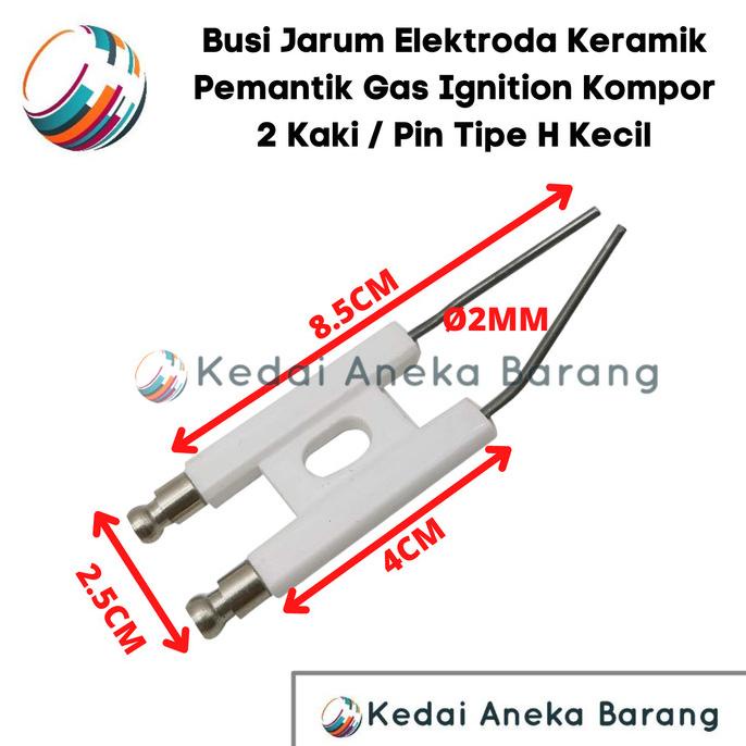 Juall Promo Murah  Busi Jarum Elektroda Pemantik Gas Kompor Burner Oven 2 Pin Kaki Kecil - Siap Kiri