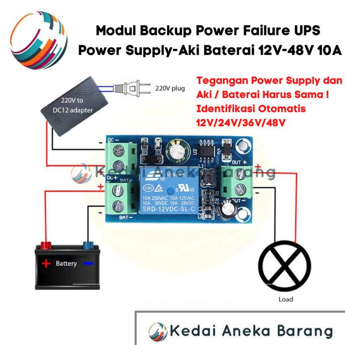 Juall Promo Murah !!! Modul Backup Ups Proteksi Mati Lampu Power Supply Aki Baterai X804 10A - Siap 