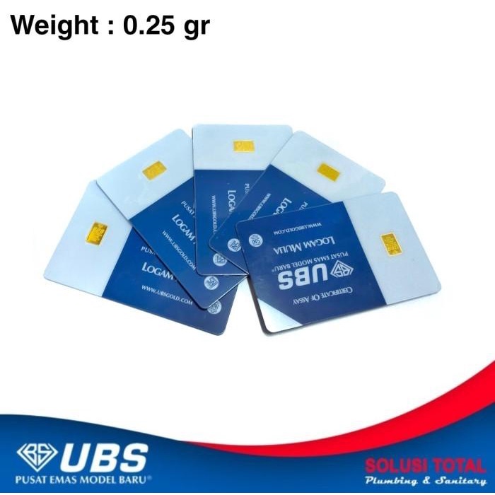 Lm Logam Mulia Emas Ubs 0,25 Gr 0.25 Gram 24 K ( Bukan Antam )