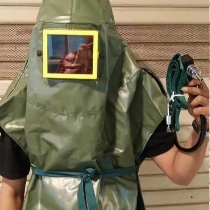 Baju Pelindung Sandblasting / Safety Sandblast hood Blue Eagle NP503