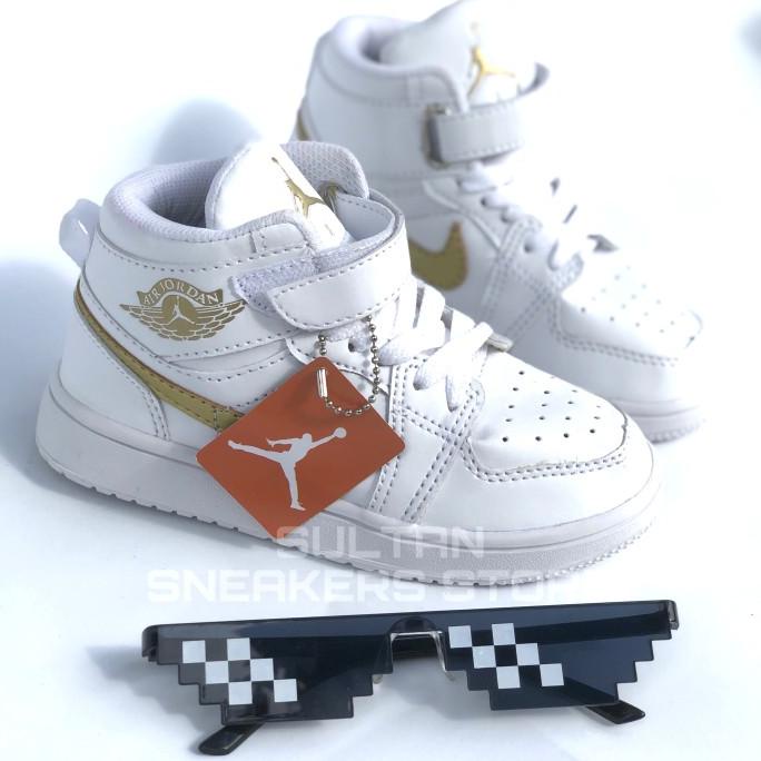 (SPECIAL EDITION) sepatu sneakers anak jordan WHITE GOLD