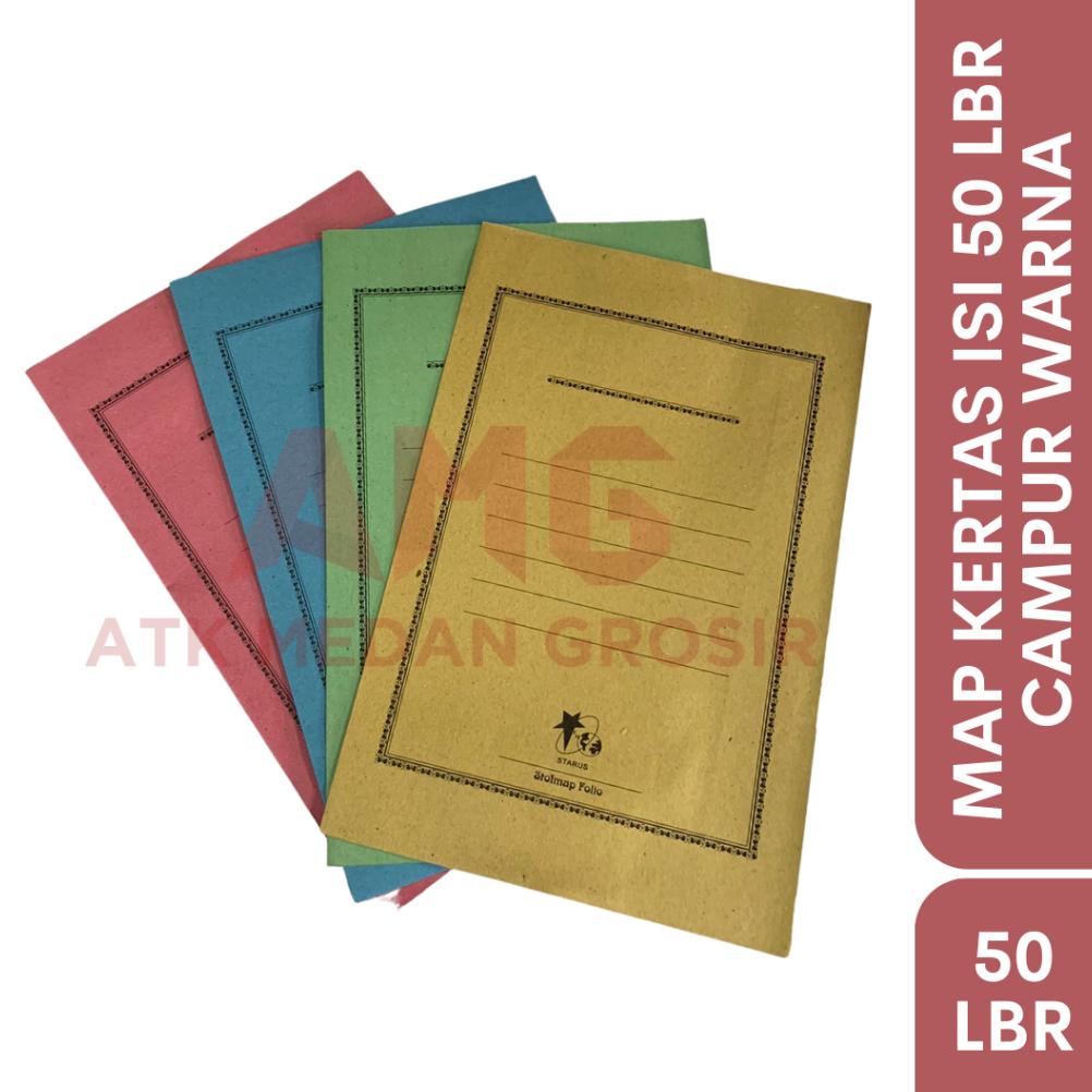 

New MAP KERTAS 1 BUNGKUS 50 LEMBARr CAMPUR WARNA