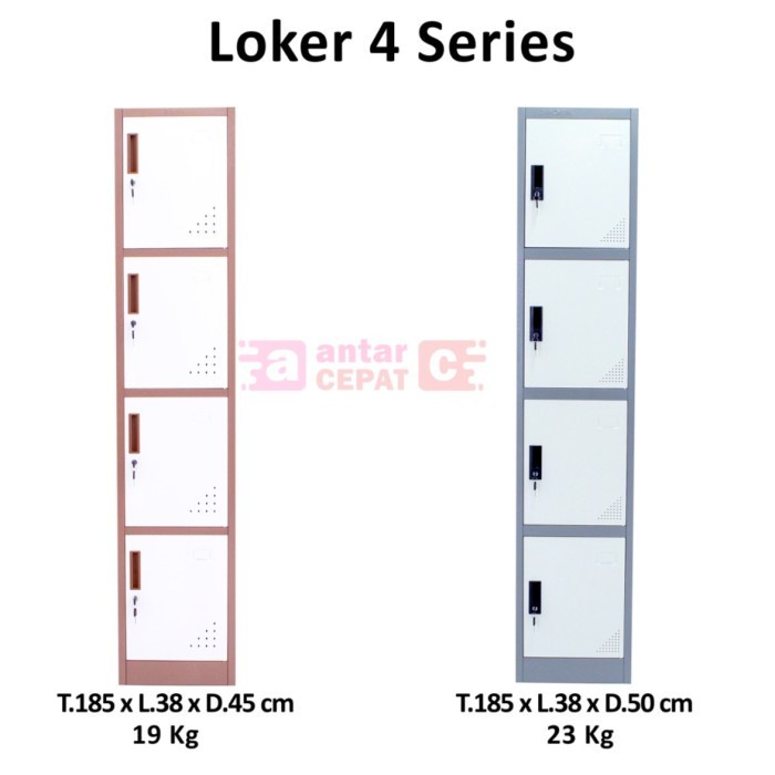 

LOCKER BESI 4 PINTU LEMARI LOKER BESI 4 PINTU SINGLE MS-104