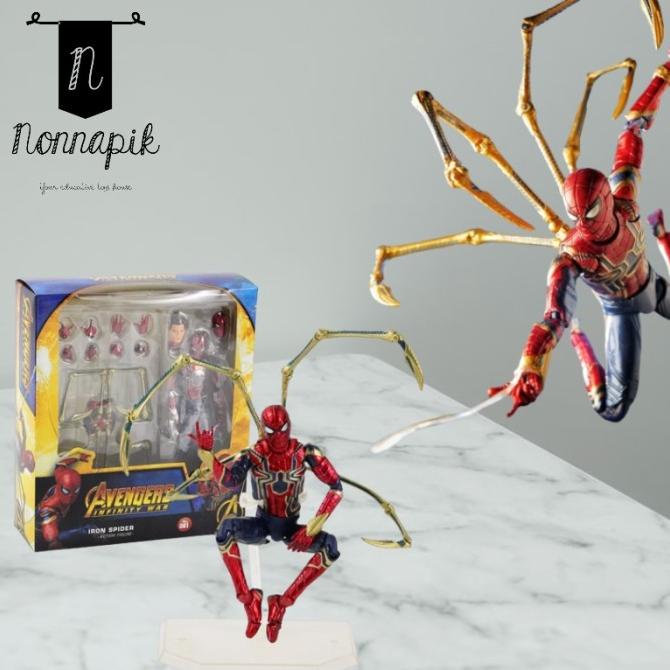 Jualll  Desember Promo Murah Mafex Spiderman Avengers Iron Spider Endgame Action Figure - Terlarisss