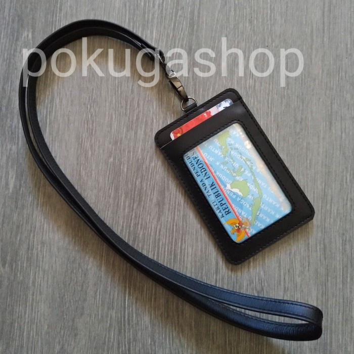 

NAMETAG KULIT ASLI /LANYARD ID CARD/ID CARD HOLDER PRIA /WANITA/GARUT