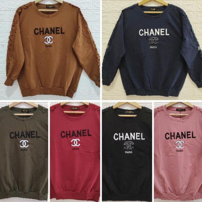 EH363 Kaos Wanita Lengan Panjang 3XL Tiramisu Import Jumbo Bigsize TF3-10 OBRAL