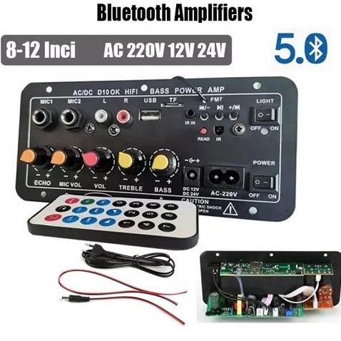 Kit Amplifier Board HIFI Audio Bluetooth 5.0 USB FM Radio TF 400W D10