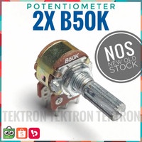 Potentiometer B50K Stereo Potensio 2XB50K Potentio 2X 50K NOS