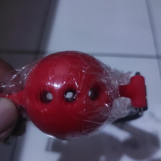 Best Seller Ball Gag 3 (Bahan Silicone Lembut+ Lubang Gembok) Ballgag Original