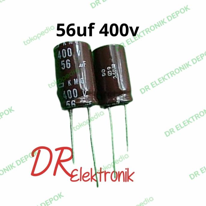 Baru Elco Elko Capasitor Kapasitor 56uf 400v 56 400volt 400v volt mikro dre3 Kualitas Baik