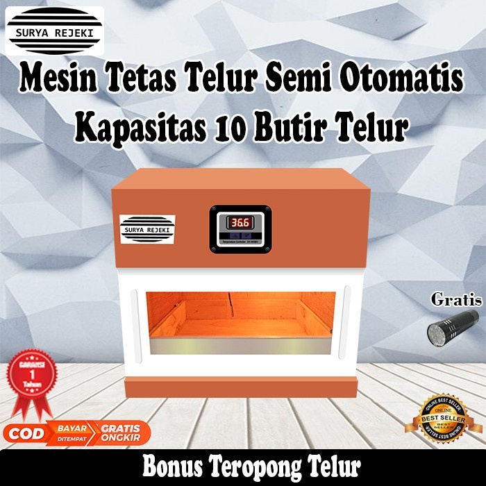 mesin tetas telur kapasitas 10 telur semi otomatis manual