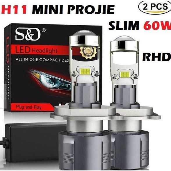 Buruan beli] Lampu LED H11 MINI PROJECTOR lens foglamp lampu kabut mobil led proji