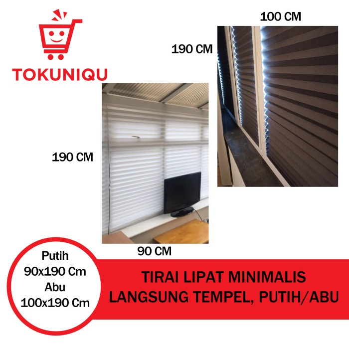 Tirai Lipat Minimalis Langsung Tempel / Vertical Blind SCHTS