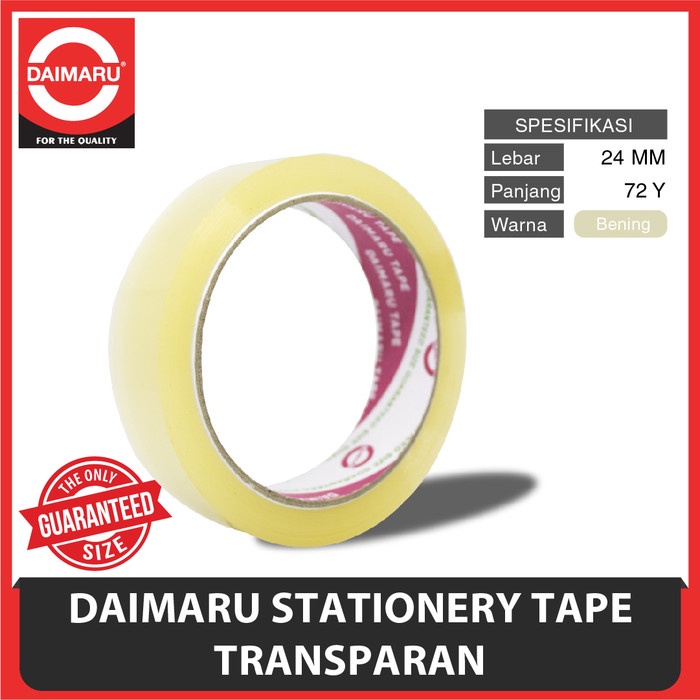

Isolasi Selotip Daimaru Stationery Tape Transparan 24mm x 72Yard