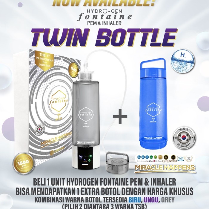 Hydrogen Fontaine Pem & Inhaler Twin Bottle