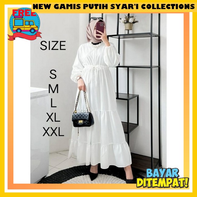 Carly Seti Maxy // Gamis Ceruty Baby Doll Full Furring Aksen Mutiara Payet Terkini // Gamis Lebaran 