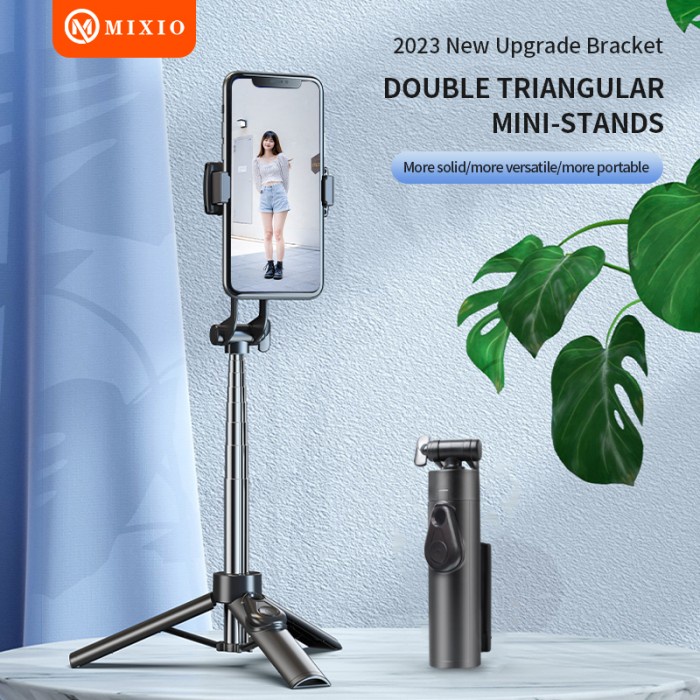 Mixio A33 80Cm Tongsis Bluetooth Selfie Stick Tripod Super Mini