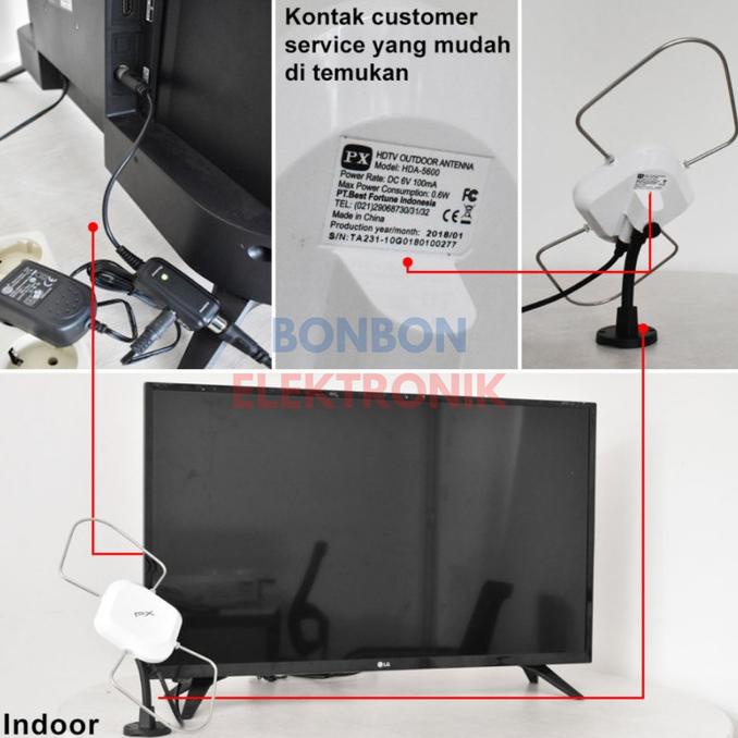 PX Antena TV Indoor/Outdoor Antena Digital Analog HDA-5600/ HDA5600