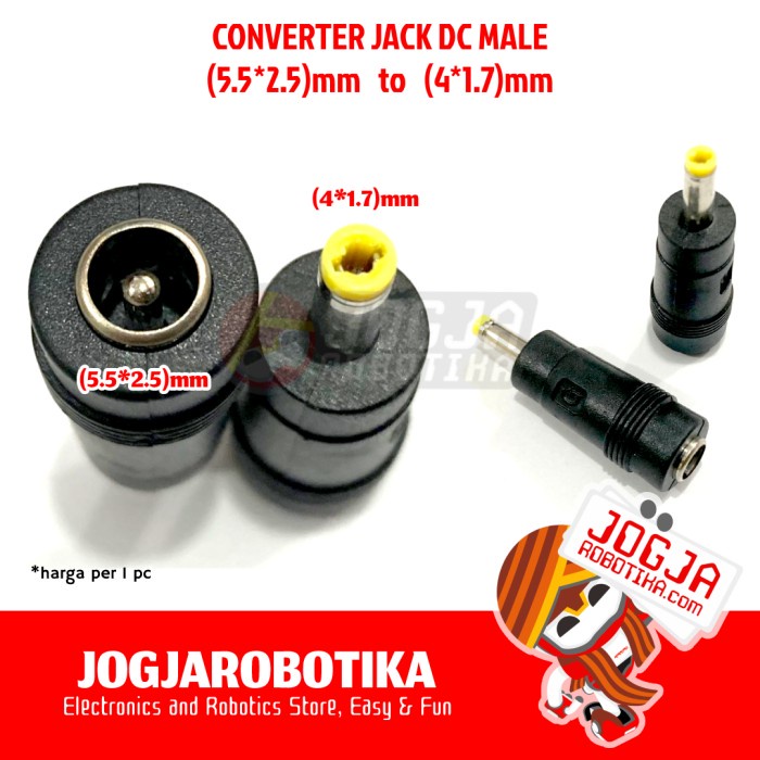 +++++] CONVERTER JACK DC ADAPTOR CHARGER MALE (5.5*2.5)MM JADI KECIL - PILIH