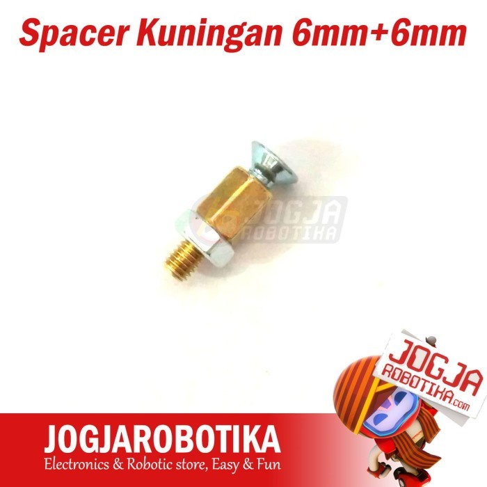 ] Spacer Kuningan M3 6mm+6mm