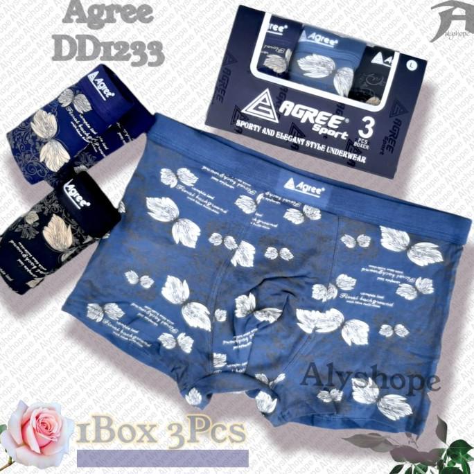 Cd Pria Boxer Agree DD1233 / Boxer Pria Dewasa Agree / Impor