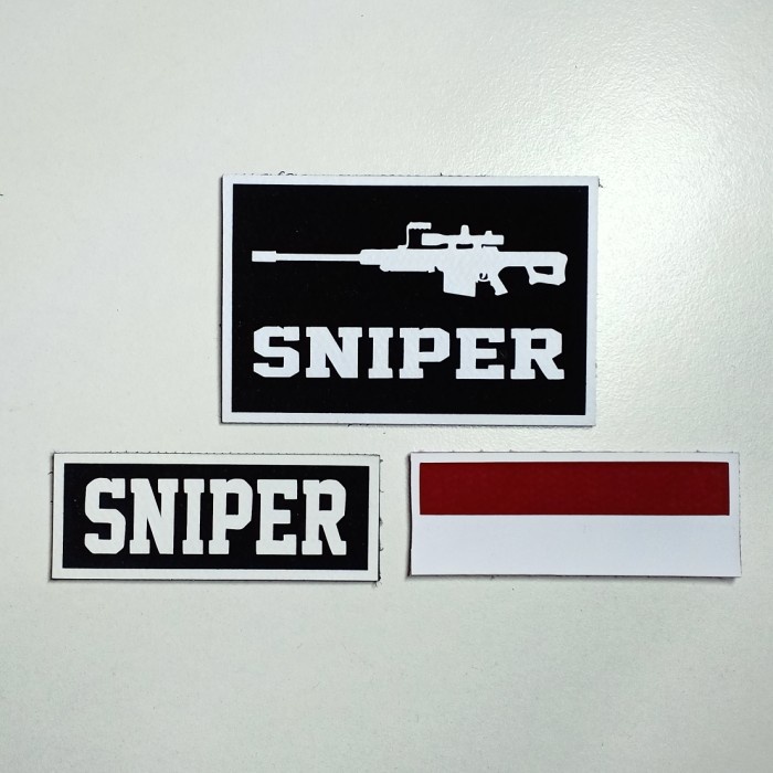 

{{{{}}] EMBLEM VELCRO SNIPER TOPI TACTICAL 3pcs