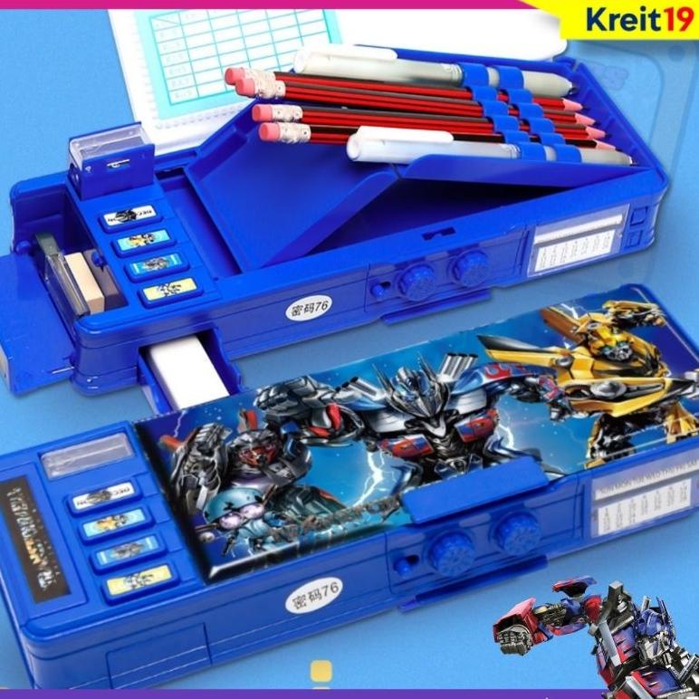 

Termurah Kotak Pensil Anak Laki Laki Kode Sandi Pencil Case Tempat Pensil Transformer Password Sale