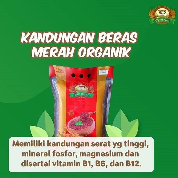 

Organic Red Rice Kupas Kulit - Organik - Merah - Md 2 Kg