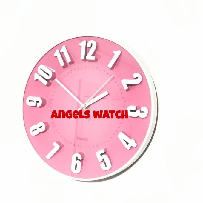 Jam Dinding minimalist 9628 kikai Full Colour Jam dinding murah