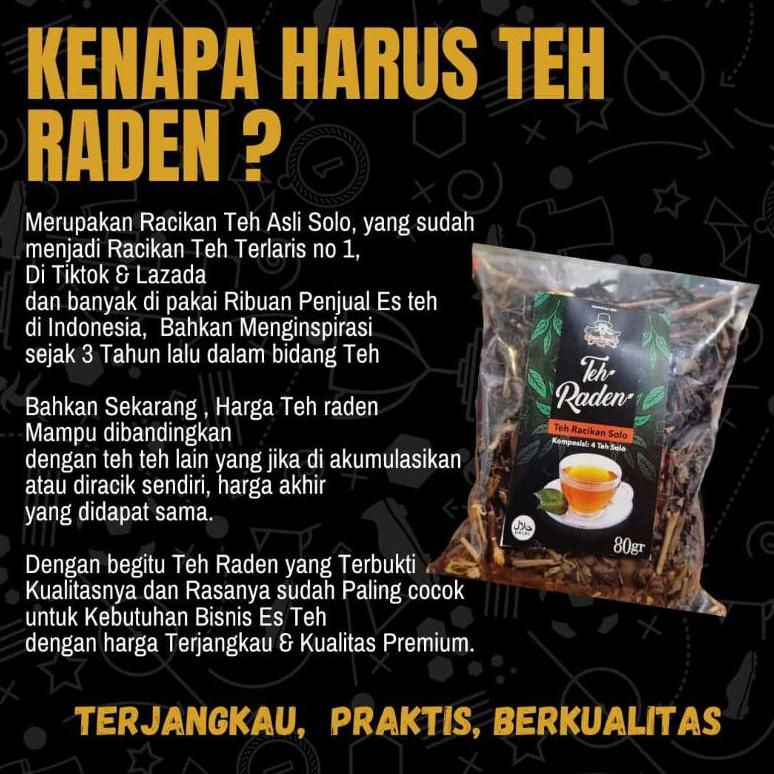 

Update - Teh Raden (Racikan asli Solo) 4PCS (80gr x 4) teh angkringan solo teh wedangan solo teh solo !!