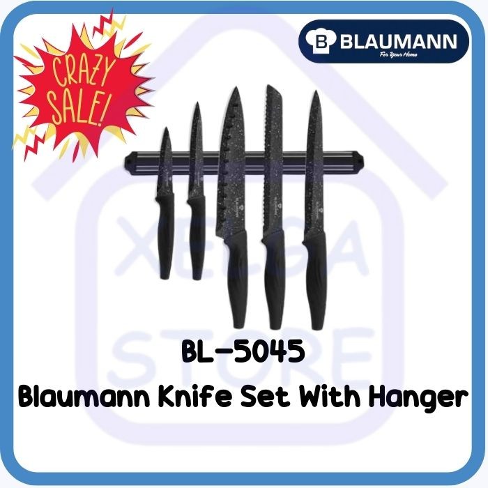 BLAUMANN KNIFE SET WITH MAGNETIC HANGER