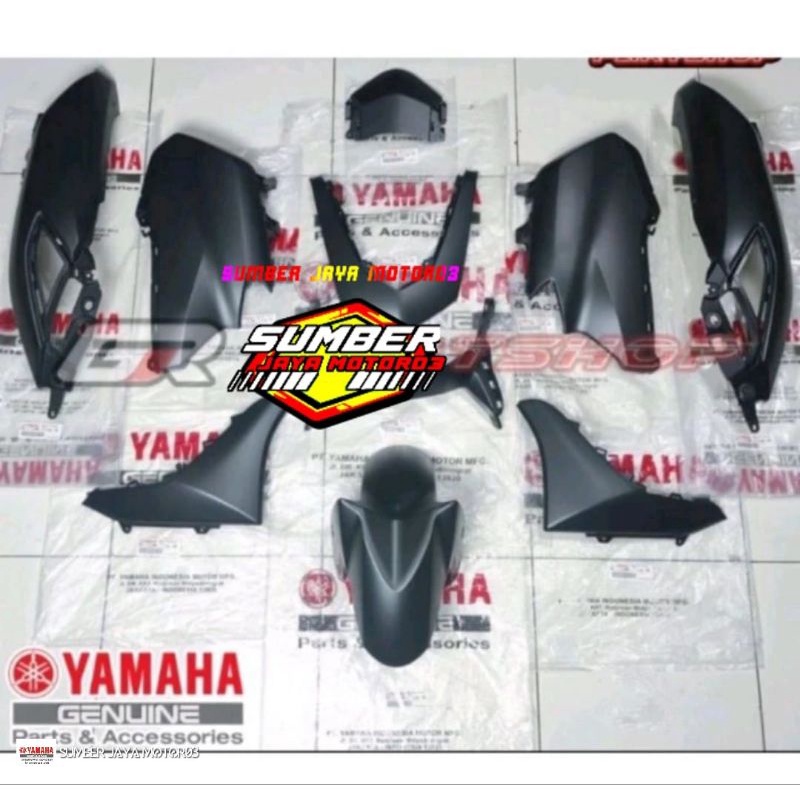 COVER BODY HALUS FULL SET NMAX NEW HITAM DOFF 2021 B6H-P8 ORGINAL YGP