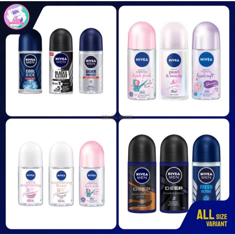 NIVEA & NIVEA MEN Deodorant Roll-On/Spray - All Variant - 25/50ml