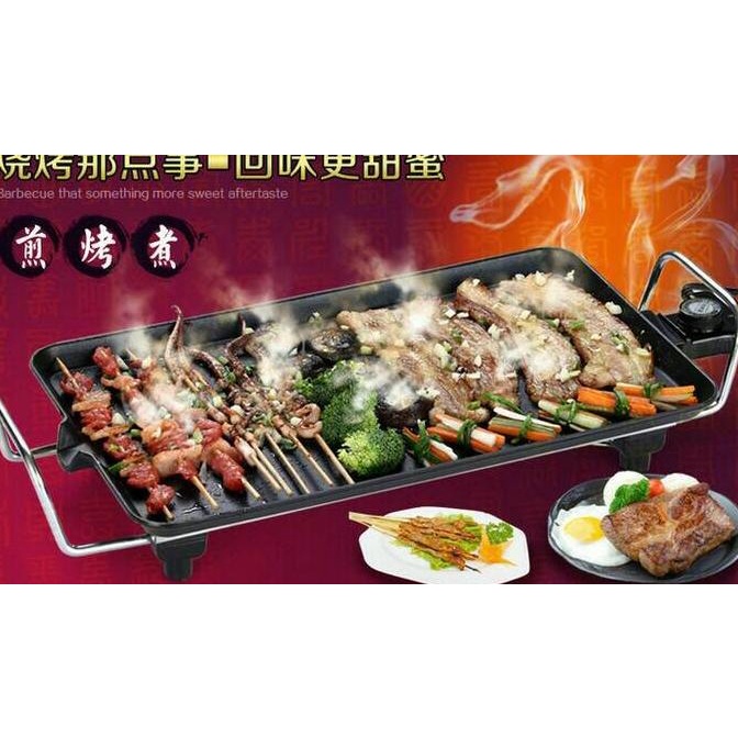 Panggangan Korea Bbq Pan Listrik Electrik Bakaran Kompor Panggang Tab
