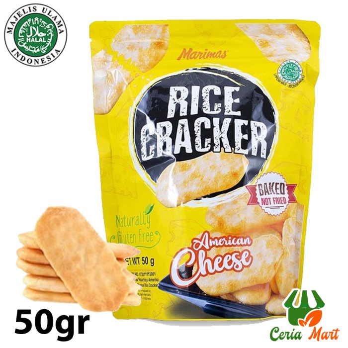 

Rice Crackers Gluten Free Marimas Cheese Kerupuk Rasa Keju 50Gr