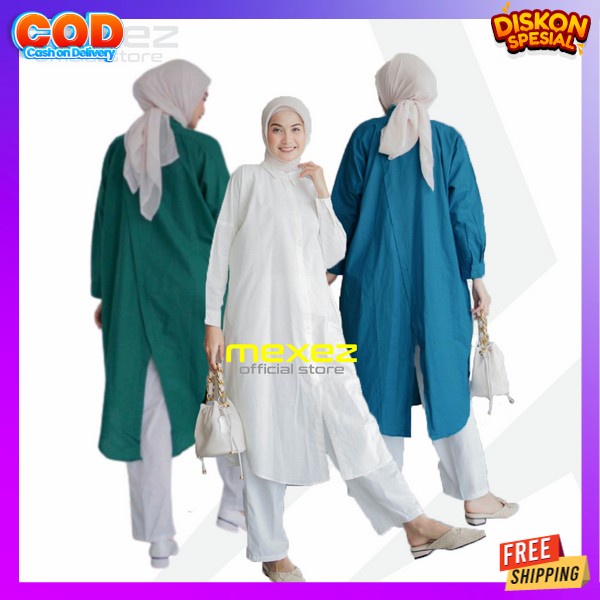 Tuniq Model Terbaru Hem Panjang Wanit Tinik Bsju Tonik Simple Elegan Baju Pengajian Ibu2 Pkk Long Tu