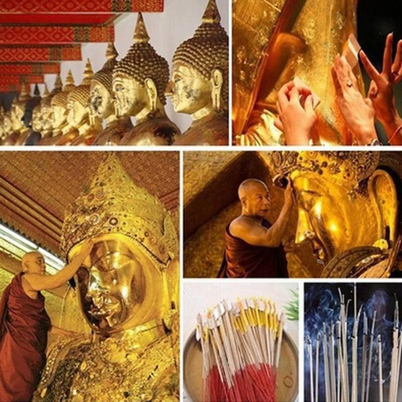 

100 Sheets Kertas Foil Emas Gold Foil Sheet Kertasprada Sepuhan Sepuh Gold Foil Leaf Gilding Best Seller