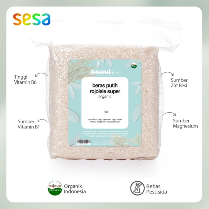 

Brandfree - Putih Rojolele Super Organik 1 Kg Organc