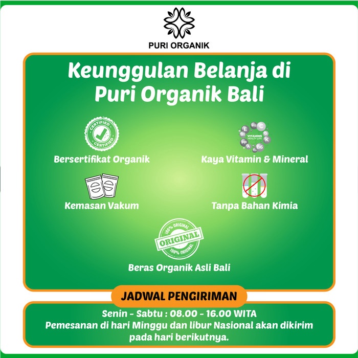 

Panwangi Organik Jatiluwih 1Kg / Beraroma Wangi Panalami