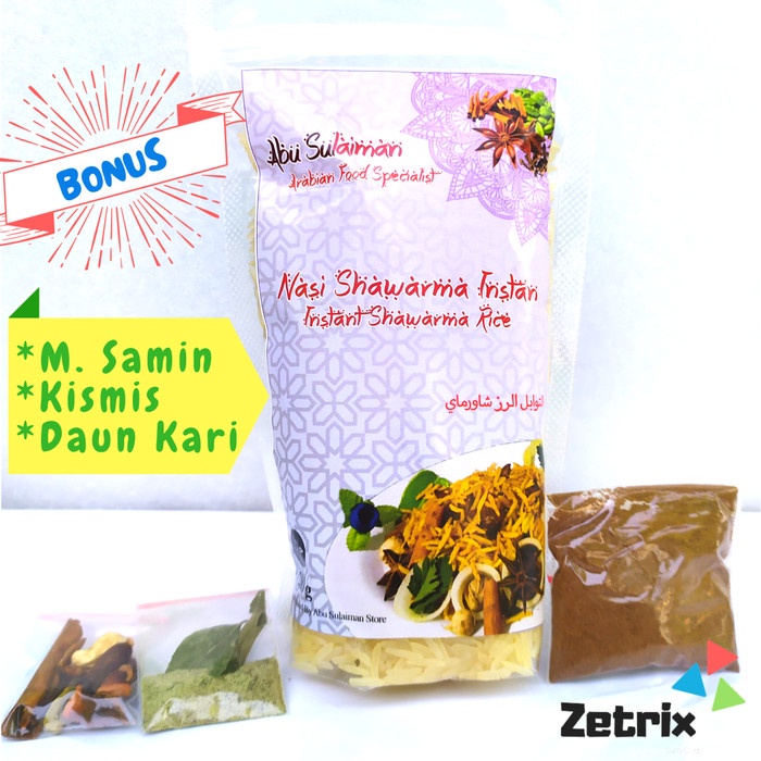 

Nasi Shawarma Basmati Instant Komplit Khas Arab