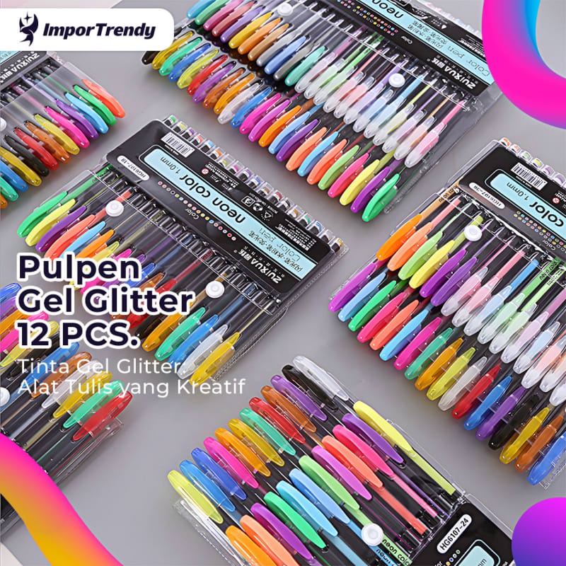 

Pulpen Warna-Warni 12 PCS dengan Tinta Gel Glitter, Highlighter, Metal Pen, Pastel Pen : Alat Tulis yang Kreatif dan Menghidupkan Warna untuk Menulis yang Mengasyikkan